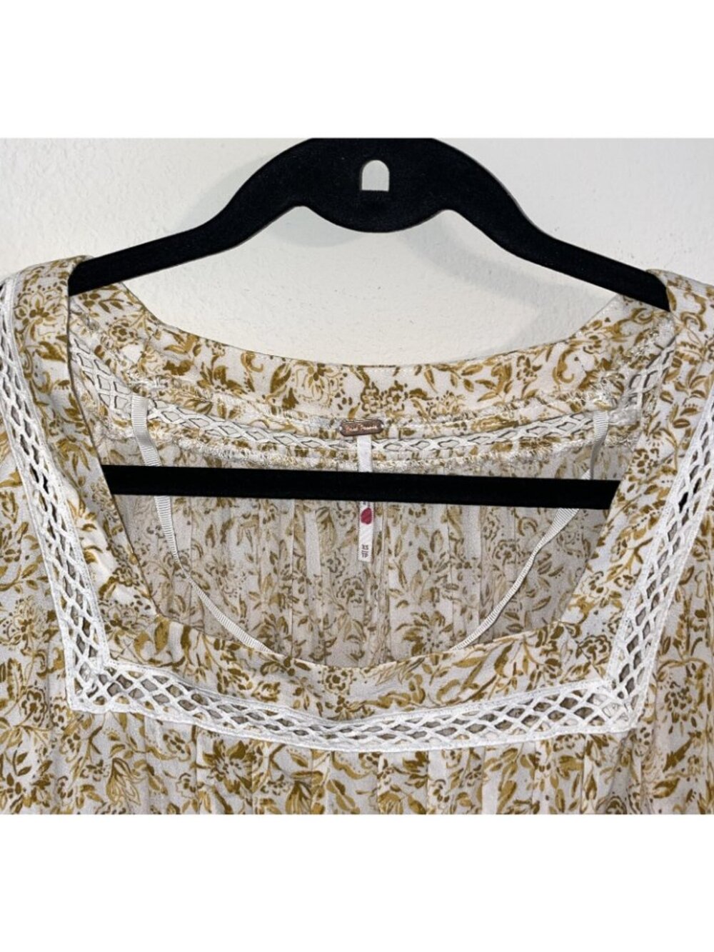 Free People Talk About It Tunic Top Shirt Mini Dress Boho Floral Womens XS - Picture 6 of 8